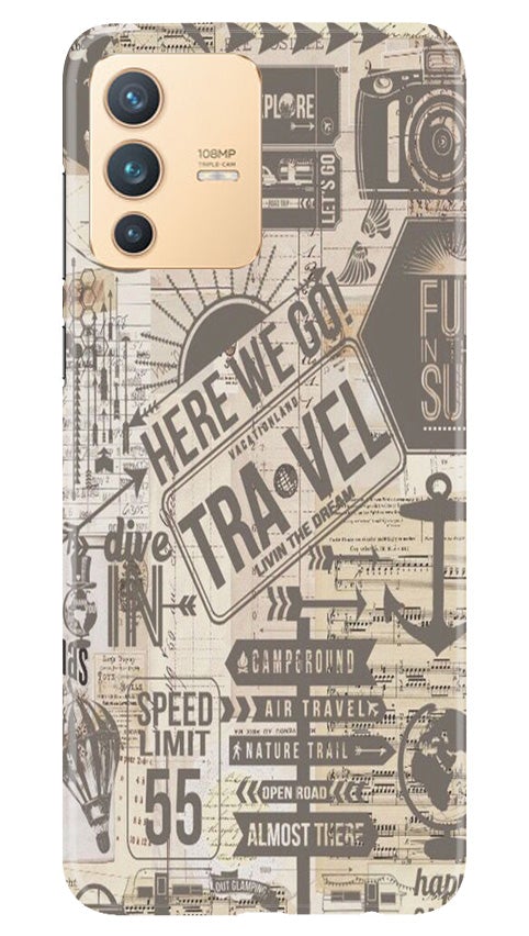 Travel Case for Vivo V23 5G  (Design - 104)