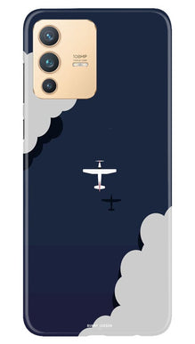 Clouds Plane Mobile Back Case for Vivo V23 5G (Design - 196)