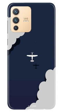 Clouds Plane Mobile Back Case for Vivo V23 Pro (Design - 196)