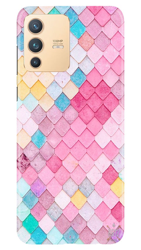 Pink Pattern Case for Vivo V23 Pro (Design No. 215)