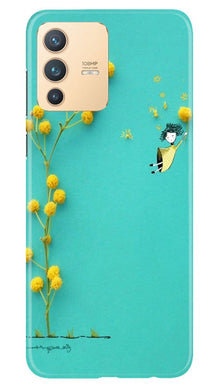 Flowers Girl Mobile Back Case for Vivo V23 5G (Design - 216)
