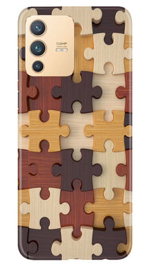 Puzzle Pattern Mobile Back Case for Vivo V23 5G (Design - 217)