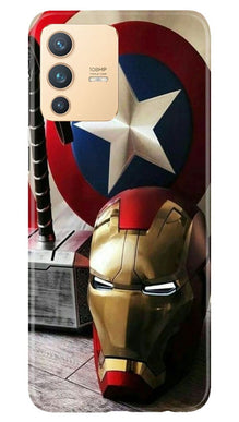 Ironman Captain America Mobile Back Case for Vivo V23 Pro (Design - 254)