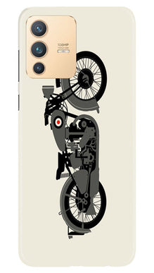 MotorCycle Mobile Back Case for Vivo V23 5G (Design - 259)