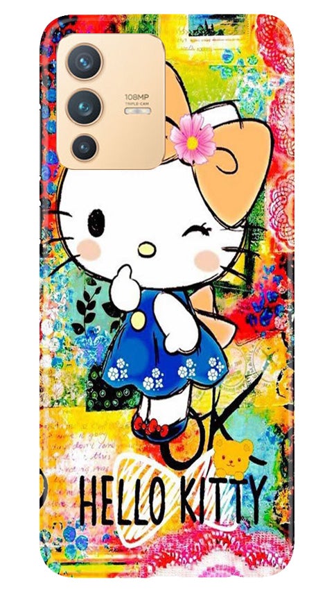 Hello Kitty Mobile Back Case for Vivo V23 5G (Design - 362)
