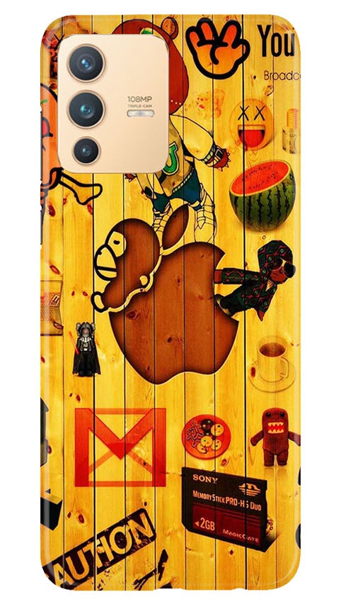 Wooden Texture Mobile Back Case for Vivo V23 5G (Design - 367)