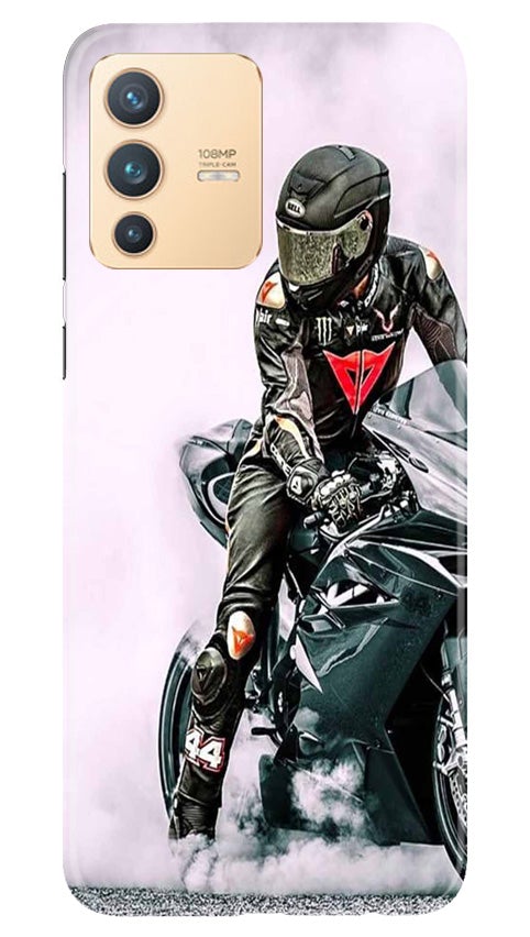 Biker Mobile Back Case for Vivo V23 Pro (Design - 383)