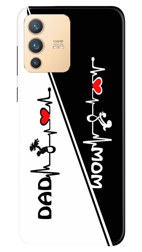 Love Mom Dad Mobile Back Case for Vivo V23 5G (Design - 385)