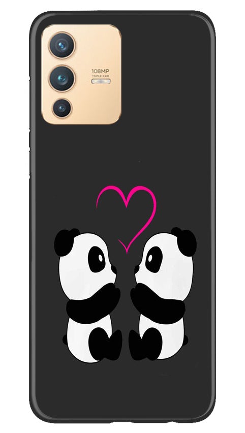 Panda Love Mobile Back Case for Vivo V23 Pro (Design - 398)