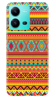 Zigzag line pattern Mobile Back Case for Vivo V25 5G (Design - 4)