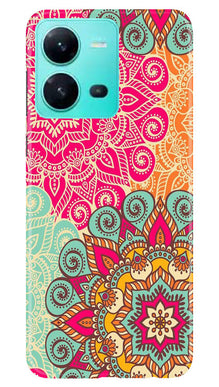 Rangoli art Mobile Back Case for Vivo V25 5G (Design - 6)
