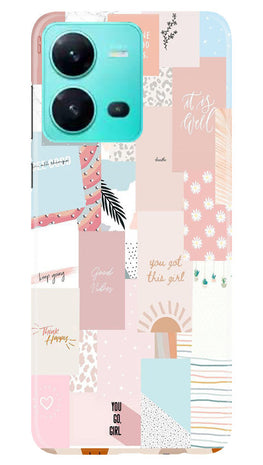 Shinny Blue Background Case for Vivo V25 5G