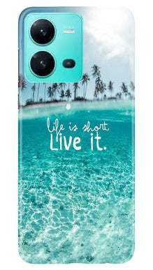 Life is short live it Mobile Back Case for Vivo V25 5G (Design - 45)