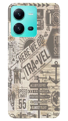 Travel Mobile Back Case for Vivo V25 5G  (Design - 104)