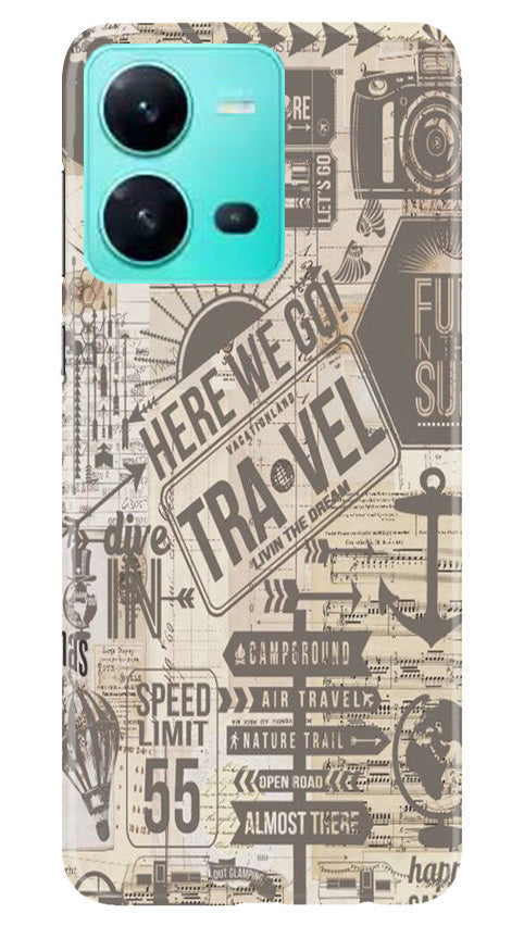 Travel Case for Vivo V25 5G  (Design - 104)