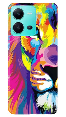 Colorful Lion Mobile Back Case for Vivo V25 5G  (Design - 110)