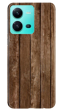 Wooden Look Mobile Back Case for Vivo V25 5G  (Design - 112)
