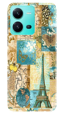 Travel Eiffel Tower Mobile Back Case for Vivo V25 5G (Design - 175)