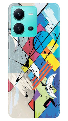 Modern Art Mobile Back Case for Vivo V25 5G (Design - 203)