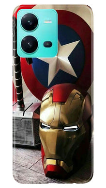 Captain America Shield Mobile Back Case for Vivo V25 5G (Design - 222)