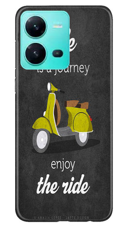 Vintage Scooter Case for Vivo V25 5G (Design No. 229)