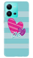 White Heart Case for Vivo V25 5G (Design No. 260)