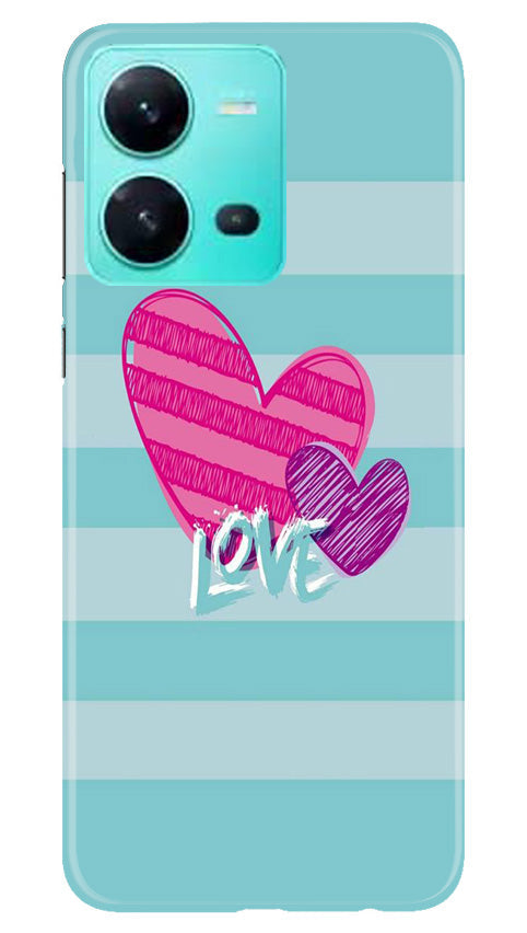 White Heart Case for Vivo V25 5G (Design No. 260)