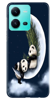 Panda Bear Mobile Back Case for Vivo V25 5G (Design - 279)