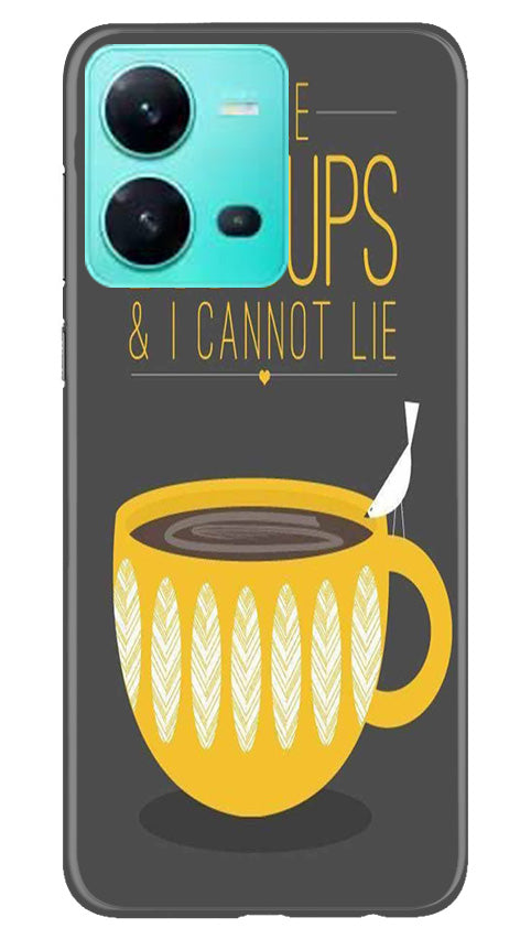 Big Cups Coffee Mobile Back Case for Vivo V25 5G (Design - 312)