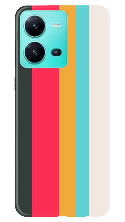 Color Pattern Mobile Back Case for Vivo V25 5G (Design - 328)