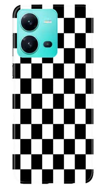 Black White Boxes Mobile Back Case for Vivo V25 5G (Design - 331)