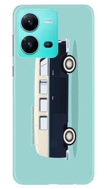 Travel Bus Mobile Back Case for Vivo V25 5G (Design - 338)