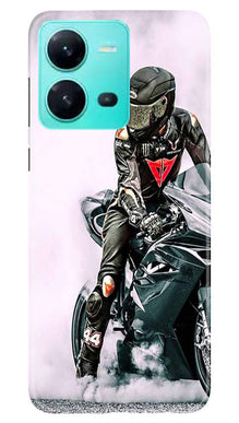 Biker Mobile Back Case for Vivo V25 5G (Design - 342)