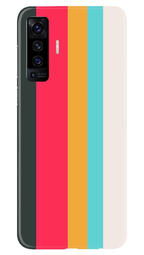 Color Pattern Mobile Back Case for Vivo X50 (Design - 369)
