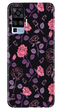 Rose Pattern Mobile Back Case for Vivo X50 Pro (Design - 2)