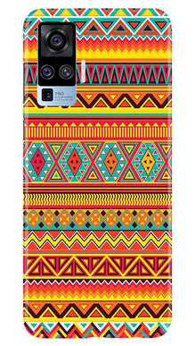 Zigzag line pattern Mobile Back Case for Vivo X50 Pro (Design - 4)