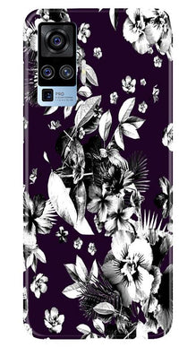 white flowers Mobile Back Case for Vivo X50 Pro (Design - 7)