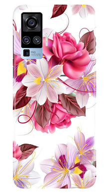 Beautiful flowers Mobile Back Case for Vivo X50 Pro (Design - 23)