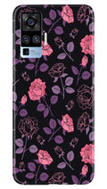 Rose Black Background Case for Vivo X50 Pro