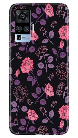 Rose Black Background Case for Vivo X50 Pro