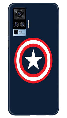 Captain America Mobile Back Case for Vivo X50 Pro (Design - 42)