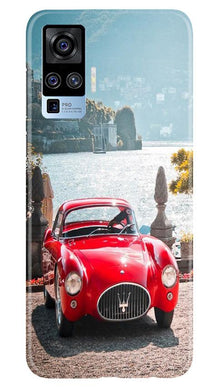 Vintage Car Mobile Back Case for Vivo X50 Pro (Design - 51)