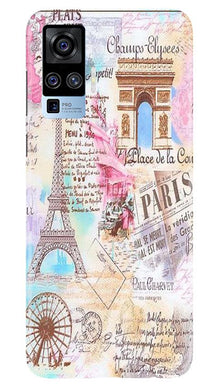 Paris Eiftel Tower Mobile Back Case for Vivo X50 Pro (Design - 54)