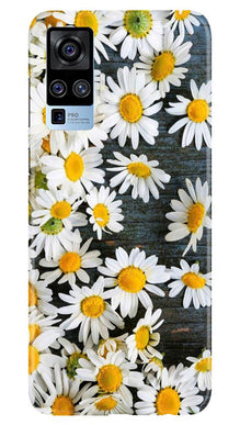 White flowers2 Mobile Back Case for Vivo X50 Pro (Design - 62)