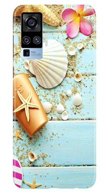 Sea Shells Mobile Back Case for Vivo X50 Pro (Design - 63)