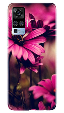 Purple Daisy Mobile Back Case for Vivo X50 Pro (Design - 65)