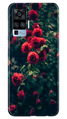 Red Rose Mobile Back Case for Vivo X50 Pro (Design - 66)