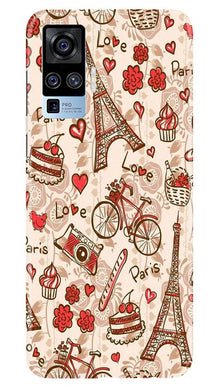 Love Paris Mobile Back Case for Vivo X50 Pro  (Design - 103)