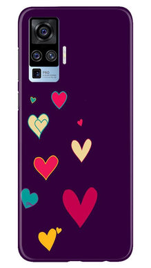 Purple Background Mobile Back Case for Vivo X50 Pro  (Design - 107)