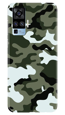 Army Camouflage Mobile Back Case for Vivo X50 Pro  (Design - 108)